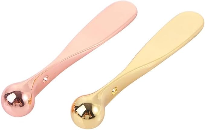 Eye Cream Spoon, Cosmetic Spatulas Eye Roller Massage Stick Eye Cream Applicator Eye Massage Tool Skin Care Tool for Women Creams Skin Care (Rose Gold)