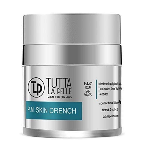 Anti Aging Night Cream - Intense Hydrating Face Moisturizer - Enriched with Hyaluronic Acid, Ceramide, Peptides, Excellent Night Face Cream - Fragrance Free - Light Feeling - 1.7 oz