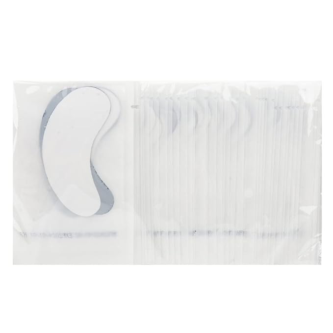 100 Pairs Hydrogel Under Eye Gel Patches Lint Free Eye Lash Pads Eyelash Extension Supplies Beauty Makeup Eye Mask Kit, Transparent/Black