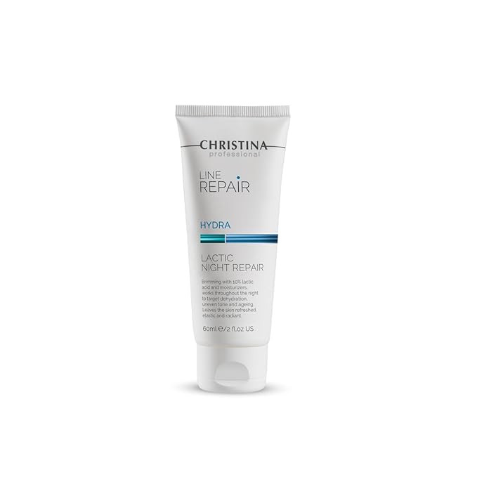 '-CHRISTINA- Line Repair Hydra Night Cream with Lactic Acid | Nighttime Bliss for Skin Alignment & Rejuvenation | Elasticity Boosting, Wrinkle Reducing Night Face Cream 60ml