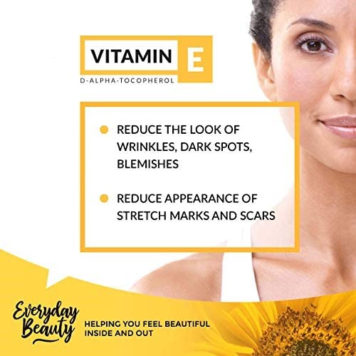 Organic Vitamin E Oil - 64 oz Bulk USDA Certified 100% All Natural & Plant Based - Light and Unscented Great for Scars After Surgery - For Face, Skin, Hair and Nails - Anti-Wrinkle, Anti-Aging