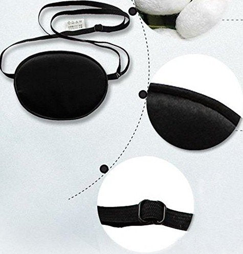 Adult Eye Patch-Adjustable Soft and Comfortable Silk Eye Patch Single Eye Mask for Amblyopia Lazy Eye