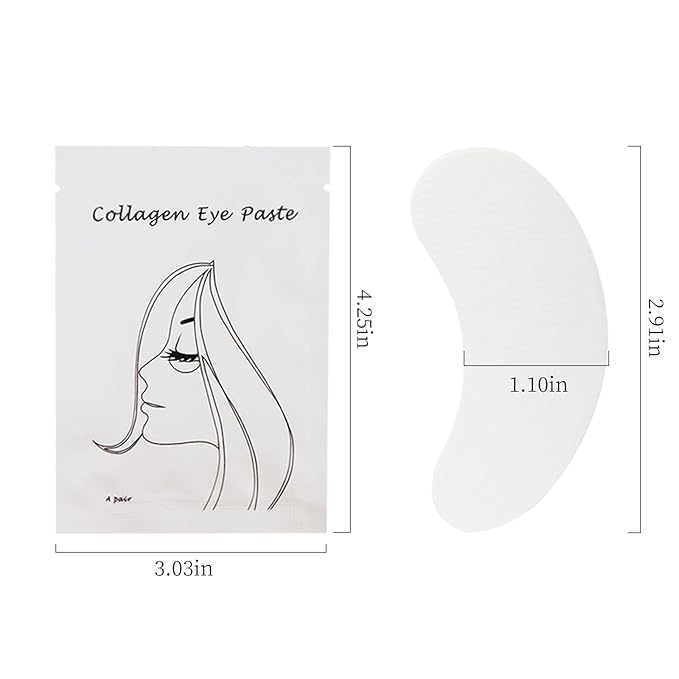 100 Pair Lint Free Hydrogel Eye Gel Patch Makeup Lash Lift Tools Under Eye Patch Pads for Eyelash Extension