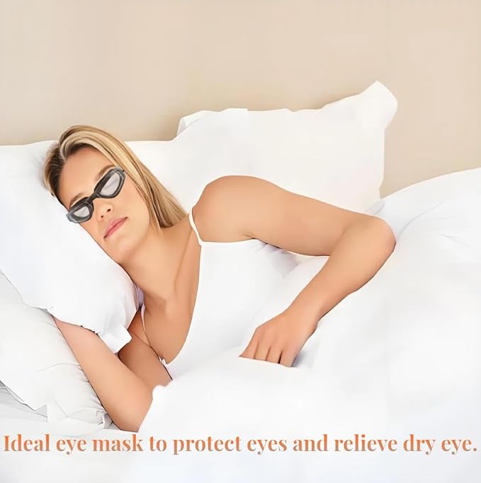 Moisture Chamber Goggles for Dry Eye Relief,Post Eye Surgery Recovery and Eyes Protection, 3D Care Moisturizing Eye Mask with Air Holes