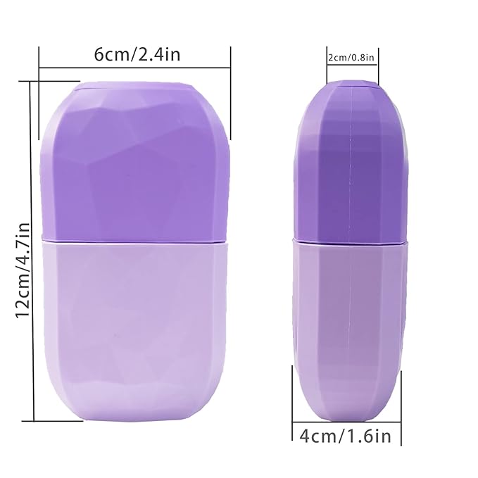 Ice Roller for Face, Facial Massage Tools, Reusable Cube Mold, for Eyes and Neck to Brighten Skin & Enhance Glow / Tighten & Tone Skin & De-Puff The Eye Area