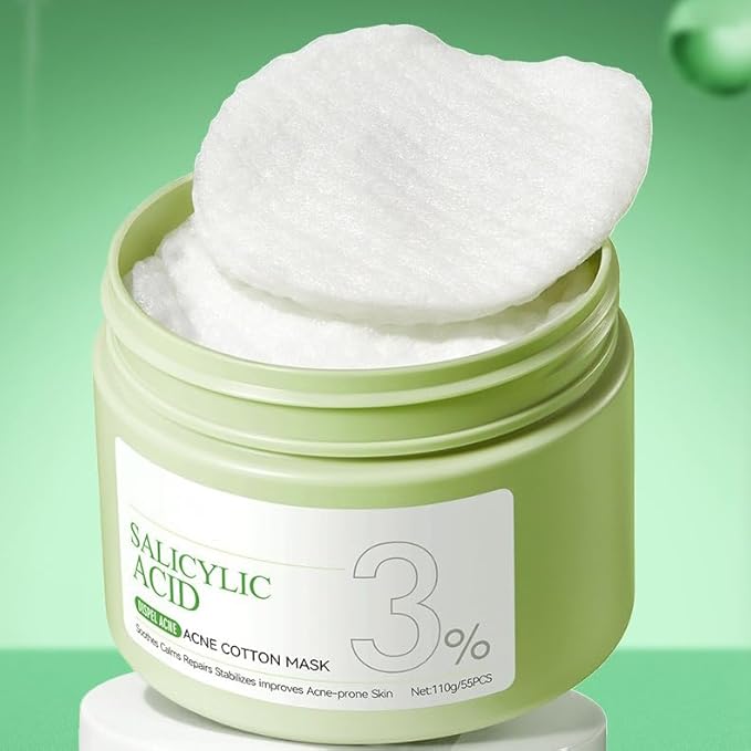 1 PC Salicylic Acid Cotton Pads Salicylic Acid Mask, Purifying Oil Control Deep Cleansing Soothing Mask For Face, 110g