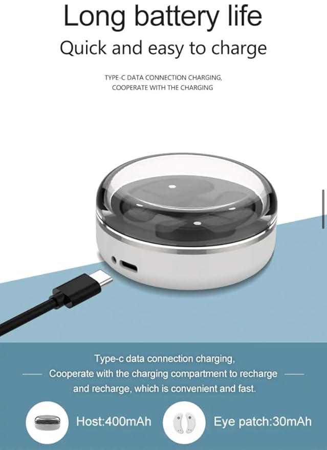 Red Light Therapy Eye Patches for Dark Circles, Tired Eyes, Puffiness, Eye Wrinkles & Eye Bags. Anti-Aging Eye Pods, Inflammation Gadget for Eyes with Red Light Therapy., White