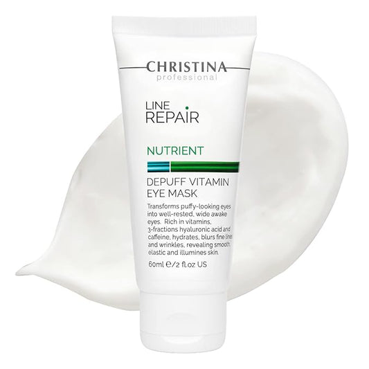 '-CHRISTINA- Line Repair Depuff Vitamin Eye Facial Mask with Hyaluronic Acid | Combats Puffiness and Wrinkles | Nourishing Face Masks Skincare | For Dry, Normal, Sensitive Skin 60ml / 2 fl.oz