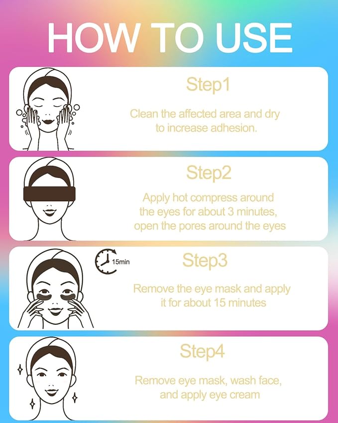 Collagen Eye Mask Patches, Used to Fade Eye Patches for Puffy Eyes and Dark Circles,Under Eye Patches,Tighten and Moisturize,Hyaluronic Eye Patches Transparent Glitter Eye Masks (20 pairs)