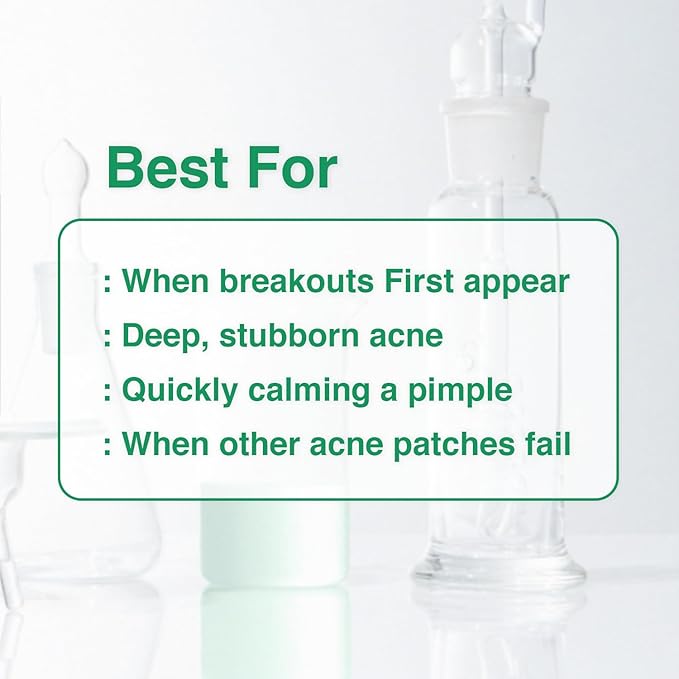 ACROPASS Acne Cure DEN Microarray Patch, OTC Salicylic Acid 2% (4ct) – Acne Treatment for Sensitive Skin, Anti-Inflammation