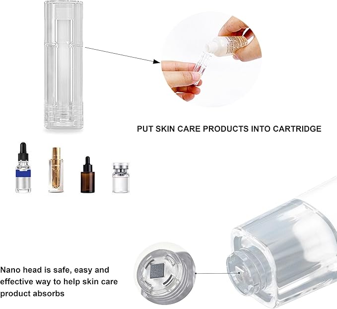 Facial Skin Care Product absorbs Derma Pen Device, LED Light Therapy face Massager, Thermal and Ice Cooling Roller