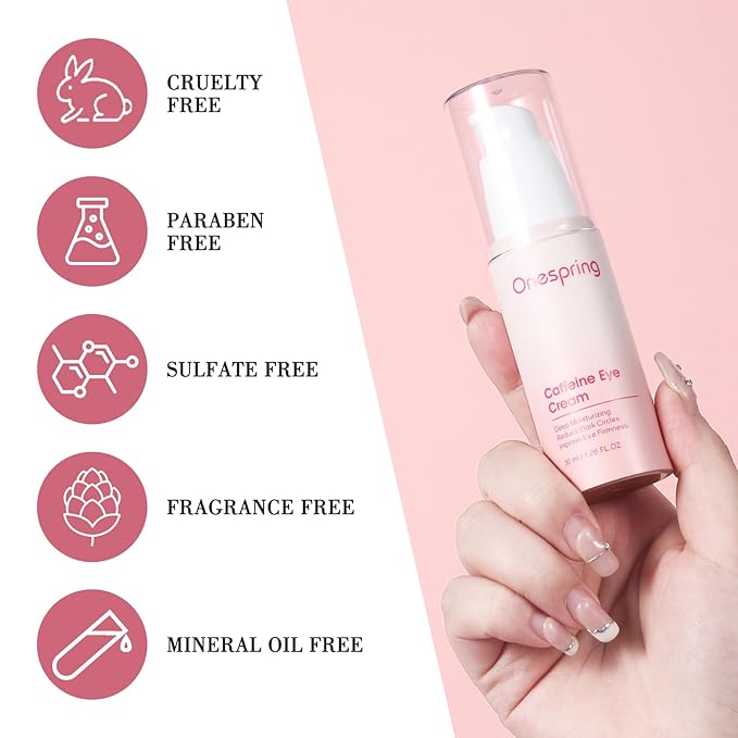 Eye Cream, Caffeine Eye Cream for Puffiness, Wrinkles, Fine Lines, Dark Circles Undereye Treatment for Women & Men, Daily Cream for Moisturizing and Hydrating, 1.05 Fl Oz