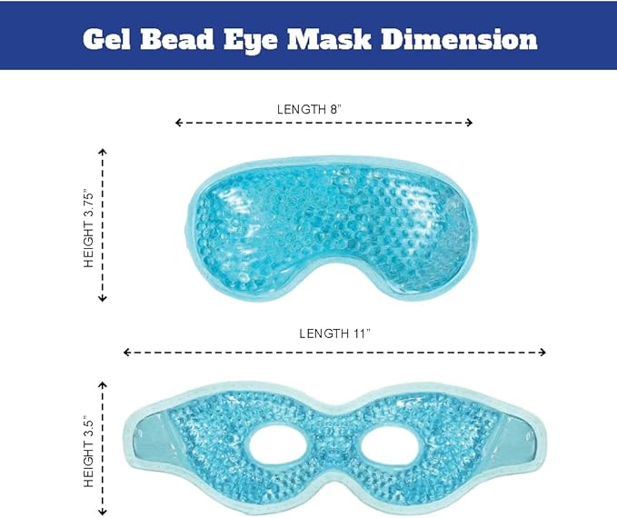 USA Merchant - 2PCs Cold & Hot Eye Therapy Mask, Cooling Eye Mask for Dry Eyes, Headaches, Eye Stress, Dark Cicles, Reusable Cold Compress and Refresh (2 PK Eye Mask)