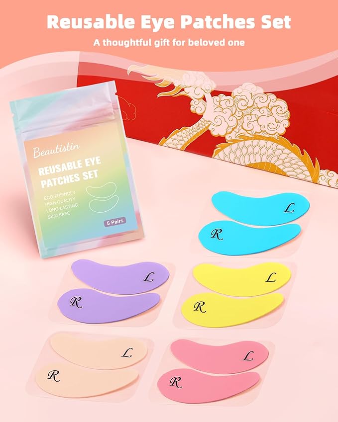 Under Eye Patches Silicone - 5 Pairs Reusable Eye Wrinkle Patches, Reusable Under Eye Mask, Plump Fine Lines & Wrinkles