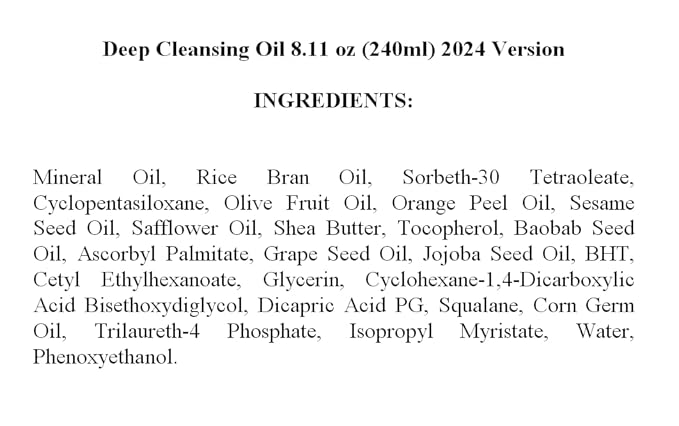 Deep Cleansing Oil 8.11 oz (240ml) 2024 Version + Deep Cleansing Oil Refill 7.1 oz (210ml) 2024 version