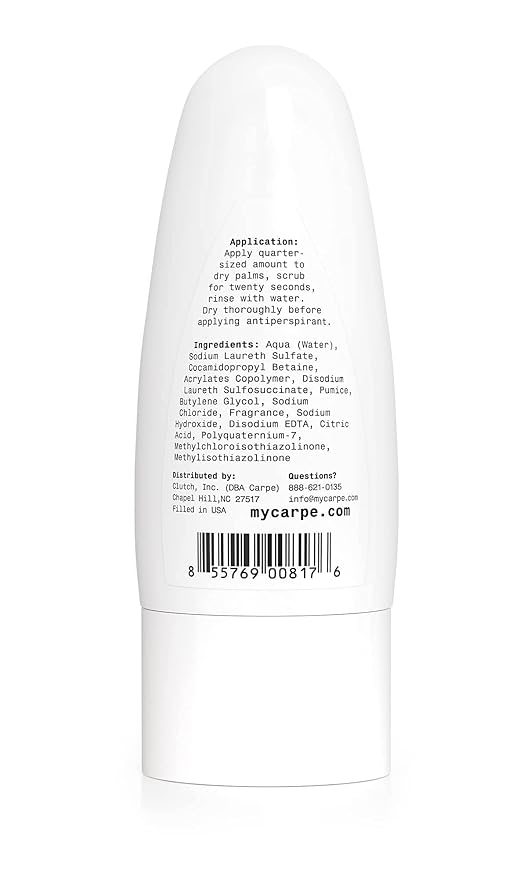 Carpe Exfoliating Underarm Scrub with Odor Protection, Underarm Exfoliator to Improve Deodorant Performance - Energizing Minty Fresh Smell - Armpit Scrub for Women and Men (2 Pack)