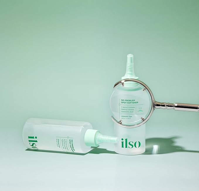 ILSO No Problem Spot Softener, 5.29 oz, Acne and skin trouble Ampoule Mask with 3 Sprout Complex and Hyaluronic Acid, Korean skincare,