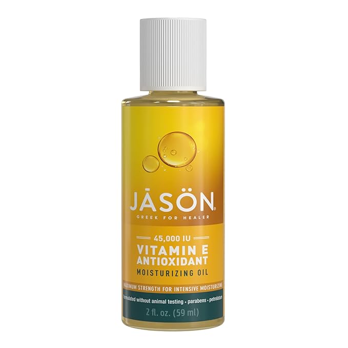 JASON Vitamin E 45,000 IU Moisturizing Oil , For Maximum Strength, 2 Fluid Ounces