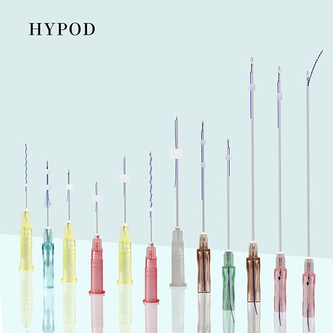 HYPOD Pdo Threads for Face Lift, Pdo Lifting Thread Whole Body Mono Screw Type, Pdo Thread Lift Mono Korea (20PCS-26G*60MM)