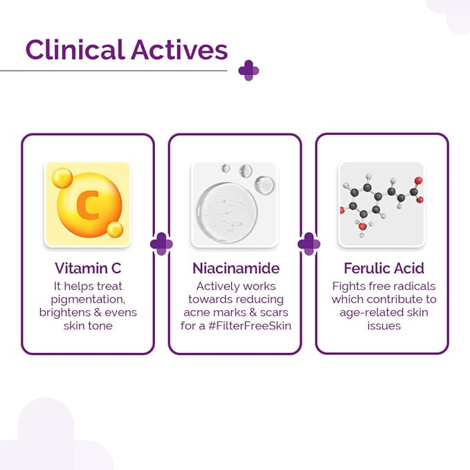 10% Vitamin C Face Serum | Helps Restore Natural Glow | Tightens Pores & Hydrates Dry, Dull Skin | Radiance Serum for All Skin Types | 1.01 Fl Oz/30ml