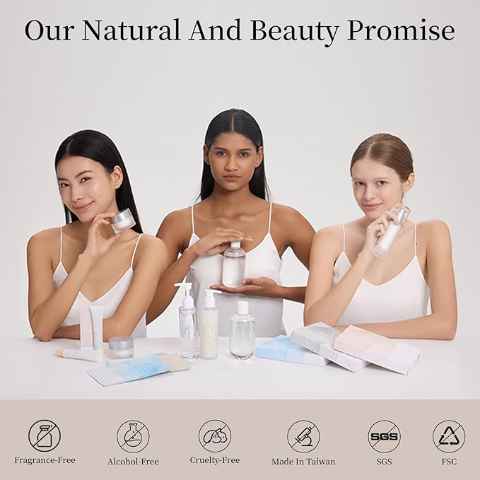 Dazzelslim Moisturizer Face Cream & Facial Serum Set, with Niacinamide, Sea Buckthorn Oil, & Pro-Xylane, Anti Wrinkle Cream, Deeply Hydrates & Smooths Fine Lines, Fragrance-Free, Made in Taiwan