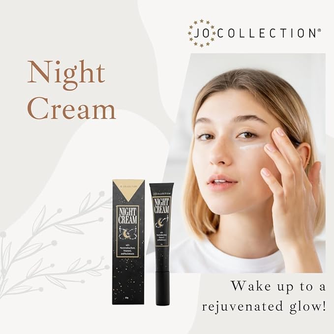Night Cream with Marshmallow Root, Vitamin E, Pea Extracts and Jojoba esters | Moisturizes, Nourishes, Hydrates, Balances, Protects and Repairs | 50g