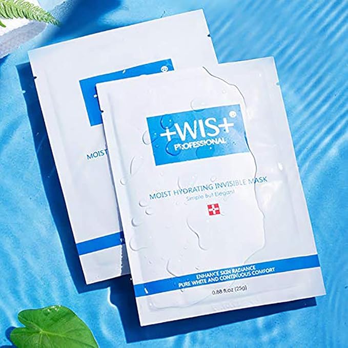 WIS Intensive Hydrating Smoothing Face Facial Sheet Mask 10 Packs, Deeply Moisturizing with Hyaluronic Acid-Witch Hazel for Oil Control & Shrink Pores-Firming & Anti Aging for Men&Women