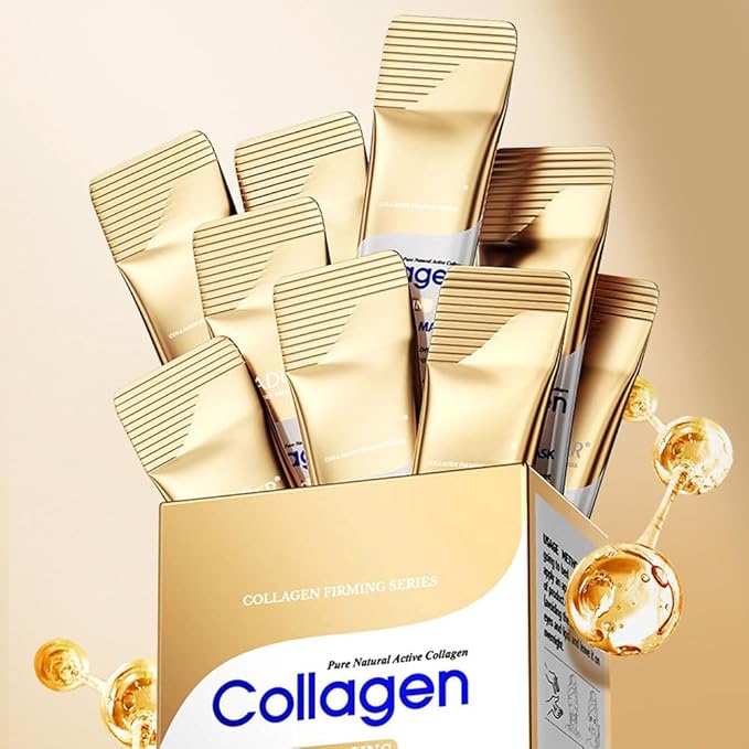 10X Collagen Anti-Aging Sleep Mask – Active Protein Technology – Intensive Hydration, Reduces Sagging & Dullness, Skin Care, Smooth & Whitilight, Cruelty-free (20PCS-Sleep Facial Mask)