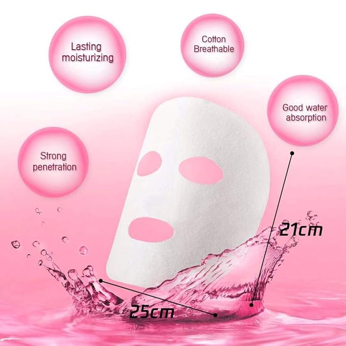 100 pcs Compressed Facial Mask Sheet Beauty DIY Disposable Mask Paper Natural Cotton Skin Care Wrapped Masks Normal Thick,Get a Small Mask Bowl, Mask Brushes