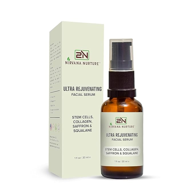 Ultra Rejuvenating Face Serum Rejuvenate Skin, Elasticity and Tone, Skin Glow, Maximum Moisturizer -Stem Cells, Collagen, Saffron, Squalane, Niacinamide, Hyaluronic acid, Panthenol