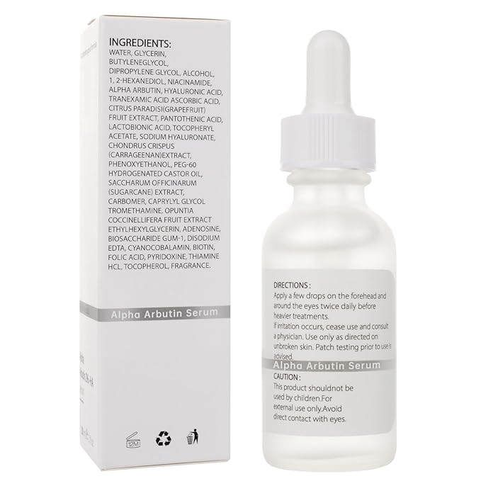 Alpha Arbutin 2% + HA Serum for Anti Aging & Wrinkles, 2 PCS Moisturizing Alpha Arbutin Serum 2%, Hyaluronic Acid, Niacinamide for Acne & Spots, Hyaluronic Acid Essence for Face.