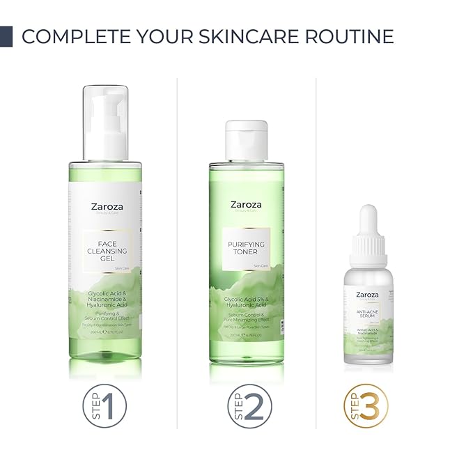 Anti-Acne Serum – Salicylic Acid, Azelaic Acid & Niacinamide Formula – Clears Acne, Fights Breakouts, Balances Oily Skin & Fades Dark Spots – Vegan Face & Body Serum – 1 fl oz