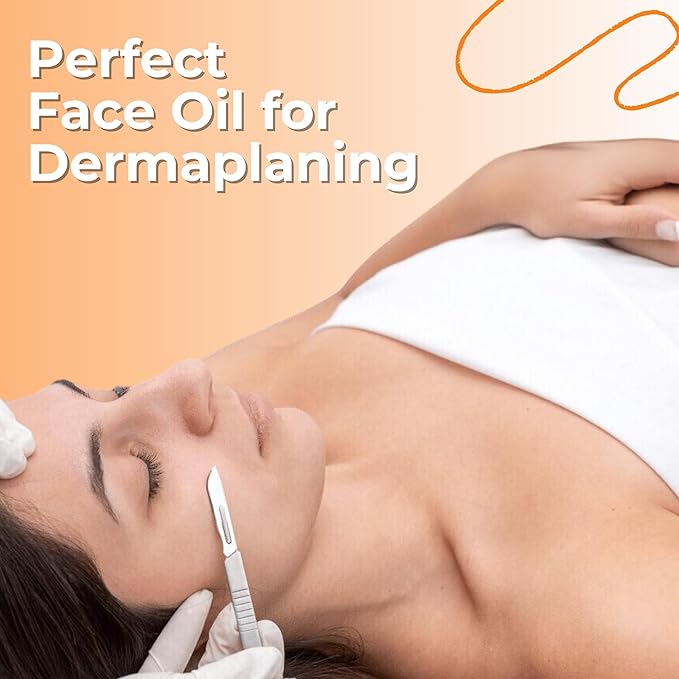 Brookethorne Naturals Gua Sha Oil for Face | Radiant Renewal Facial Oil for Gua Sha Massage & Dermaplaning | 100% Natural Hydrating Face Oil with Jojoba, Rosehip, Argan Oil & AHAs to Firm & Restore