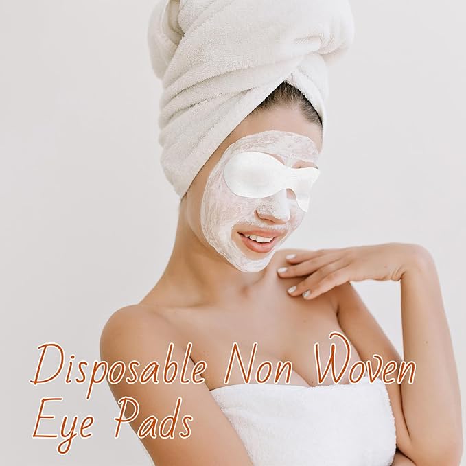 100 Sheets Eye Covers for Facials Disposable Eye Masks Non-woven Cotton Eye Pads Spa Eye Masks Eye Care Patches Paper Paper Beauty Sheets for Facial Treatments, Skincare Spa, Home Beauty Wet Compress