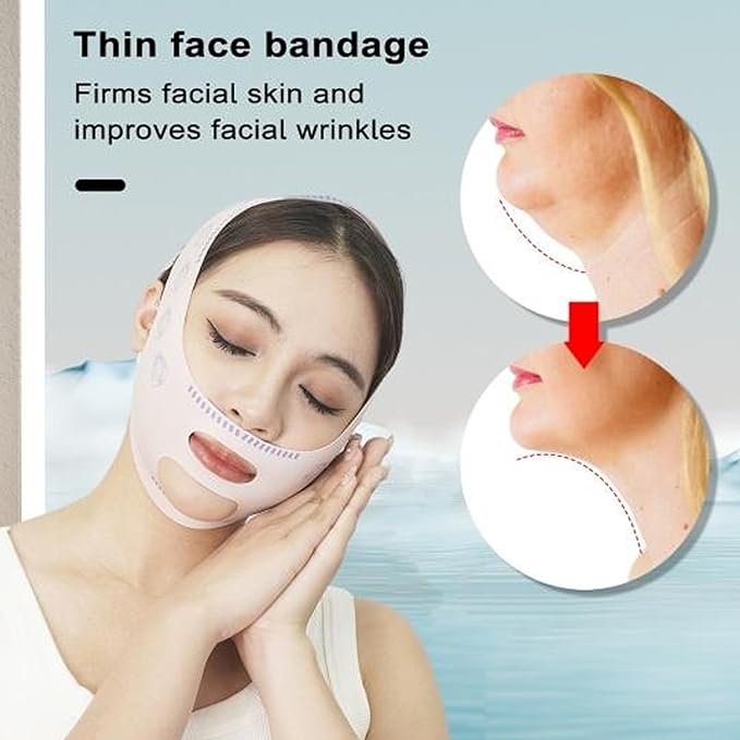 20 Pairs Lip Masks & Eye Masks,V- Face Lift Strap, 24K Gold Gel Crystal Collagen Eye Pads,Moisturizing Lip Mask Crystal Pads,Under Eye Patches for Dark Circles,Eye Bags, Wrinkles, Full face care