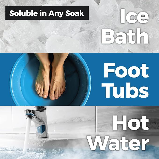 (5) 2.5oz Travel Bath Epsom Soak Packets Arnica Infused Magnesium Salt, Body, Hand and Foot Pain Relief, Sore Feet Relief, Essential Oils in Epsom Salt Foot soak for Pain Relief