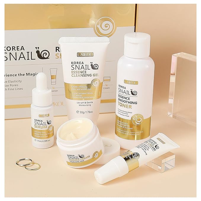 Hydrated Skin Care Mini Set ,Travel Essentials Cleanser, Makeup Remover, Serum,Moisturiser & Eye Cream ,Vegan & Anti-Aging-Free Facial Mini Kit(5 Piece)