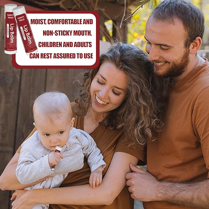 10 Pack Natural Lip Balm Bulk with Vitamin E and Coconut Oil - Moisturizing, Sootand Cracked Lips, Mini Chap Stick Gifts for Kids Women Men- 10 Flavors - Non-GMO