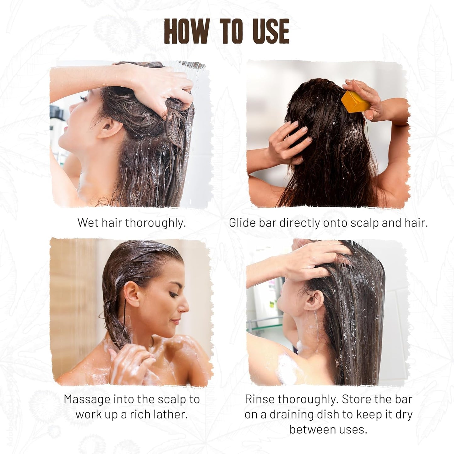 Herbishh Castor Oil Shampoo Bar – Nourishing Solid Shampoo Bar for Hair Growth & Thinning Hair – Castor Oil Shampoo Soap for Moisturized Scalp – Natural Soap 3.53 oz Pack of 2