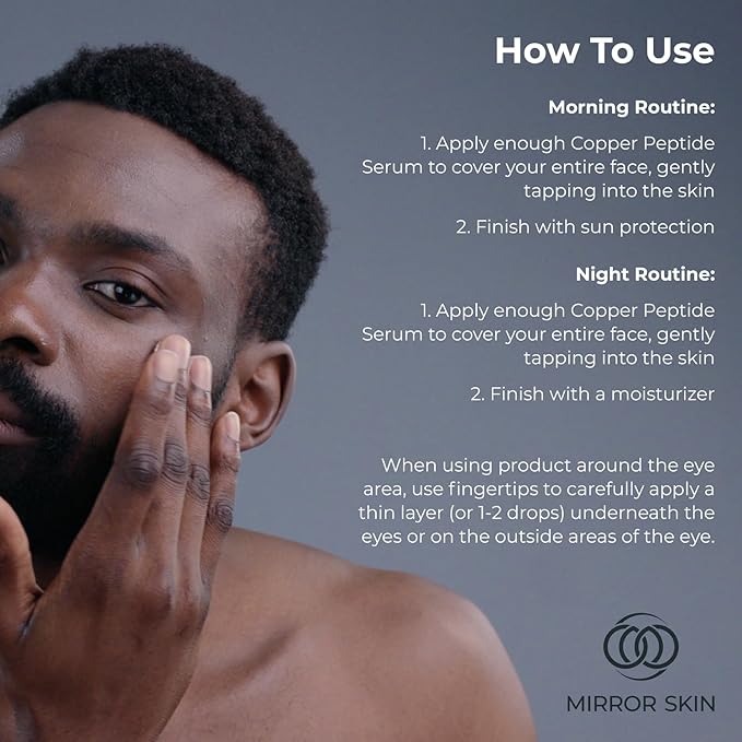 Copper Peptides Face Serum - Boost Collagen & Cell Renewal - Firm, Tone & Glow - Shea Butter, Witch Hazel & Apple Stem Cells - Facial Skin Care Products, Beauty & Self Care - (.5 fl oz)