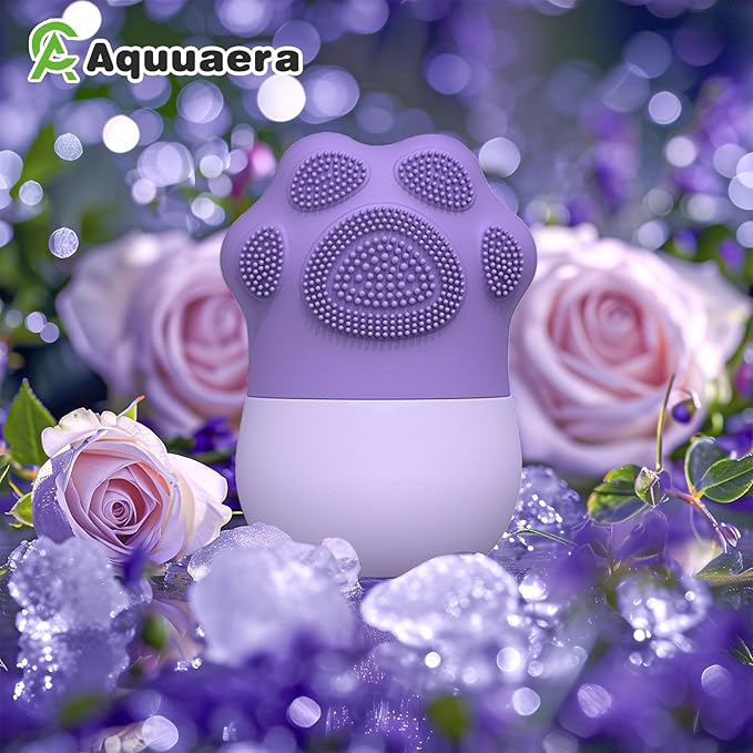ice roller For face and eyes , ice face roller,ice mold for face and Eyes,De-Puff Eye Bags,Reduce Migraine Pain,Reusable Massage Silicone Ice Mold Skin Care Tools(Purple)