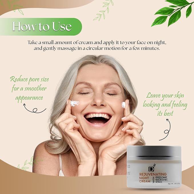Rejuvenating Facial Night Cream with Retinol, Tepezcohuite, Niacinamide - cruelty-free, vegan, paraben-free silicone-free Mexican Natural skincare ingredients