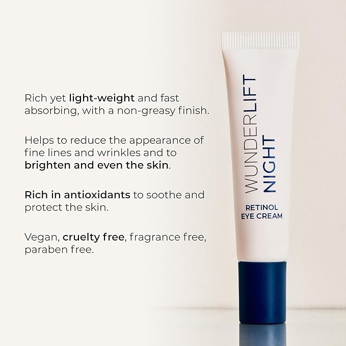 Wunderlift 60 Second Wrinkle Reducer & Wunderlift Night Retinol Eye Cream, Contains Retinol, Hyaluronic Acid