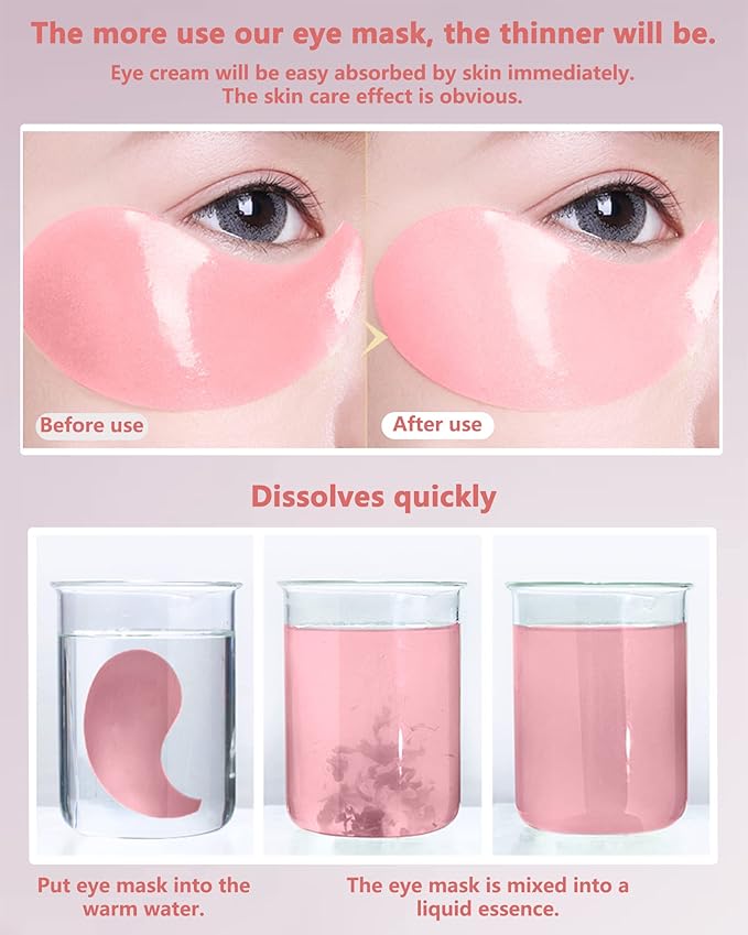 Under Eye Patches (60Pcs) - Update Eye Mask Rose Extract, Eye Treatment Mask, Under Eye Bag Treatment, Eye Mask for Puffy Eyes,Anti-Wrinkle,Under eye Dark Circles, Women's Mother's Day Gift for Women