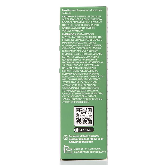 Advanced Clinicals Collagen Serum For Face | Visible Anti Aging Collagen Peptide Serum + Hyaluronic Acid Moisturizer Improves Look Of Wrinkles, Dry Skin, & Fine Lines, No added Fragrance, 1.75 Fl Oz