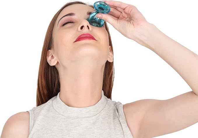 Glass Eye Wash Cup with Engineering Design to Fit Eyes for Effective Cleansing Superior, Smooth Edge,Snug Fit- with Storage Container Soothing Relief from Allergens, Irritants, Makeup, Dust, Dry Eyes