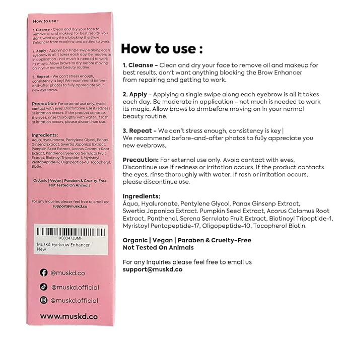 Eyebrow Growth Serum - Best Eyebrow Serum for Women to Grow Brows Fast & Thicker - Hair Growth Enhancer - Natural, Vegan & Cruelty Free for Fuller, Nourished Look (3ML)