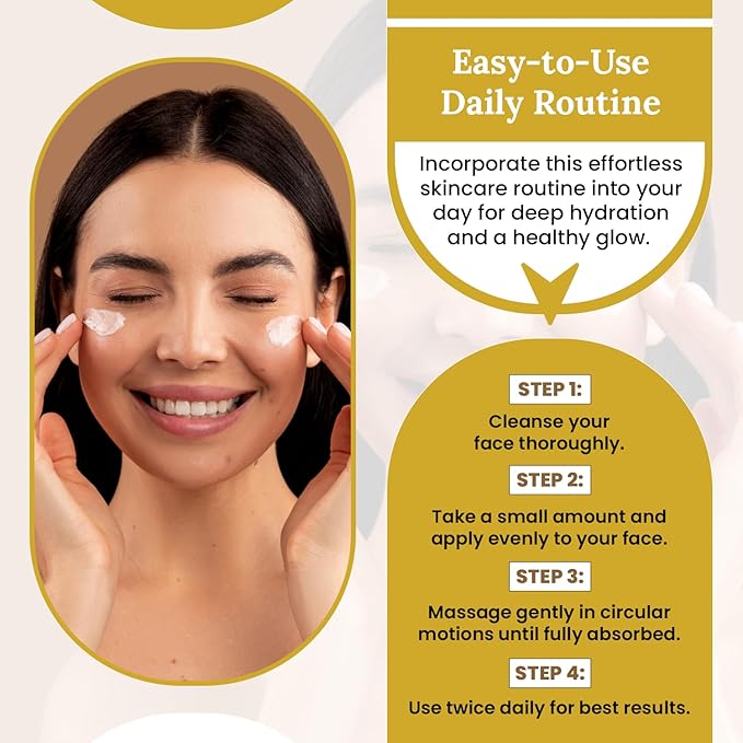 Facial Cream with Vitamin E Sweet Almond Oil, and Jojoba, Skin Care for Men and Women, For all Skin Types: (1.76 oz/50 ml)