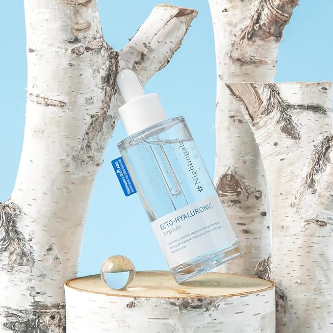 Nightingale Ecto-Hyaluronic Ampoule with 8 layer Hyaluronic Acid, Ectoin, Hyaluronic acid Serum For Dry Skin, Fragrance Free, Hypoallergenic, Allergen Free, Cruelty Free, Vegan, Korean Skin Care