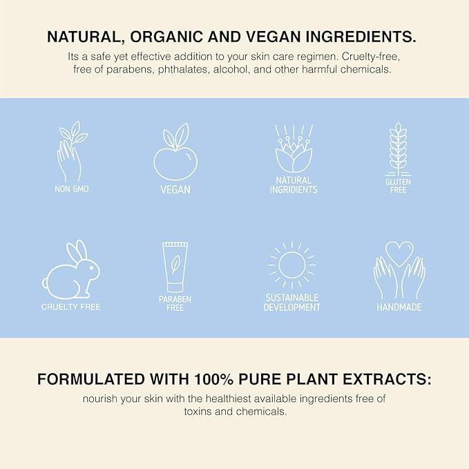 Multi-Use Oil for Face, Body and Hair - Forget Me Not - Organic Blend of Apricot, Vitamin E and Sweet Almond Oil Moisturizer for Dry Skin, Scalp and Nails - Peach, Mandarin and Green Tea - 4 Fl Oz